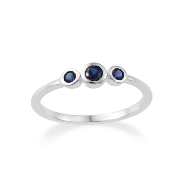 Jewelry - Lab Created Blue Sapphire Ring in Sterling Silver